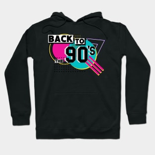 back to the 90's geometric dot shapes - 80s and 90s vintage classic retro Hoodie